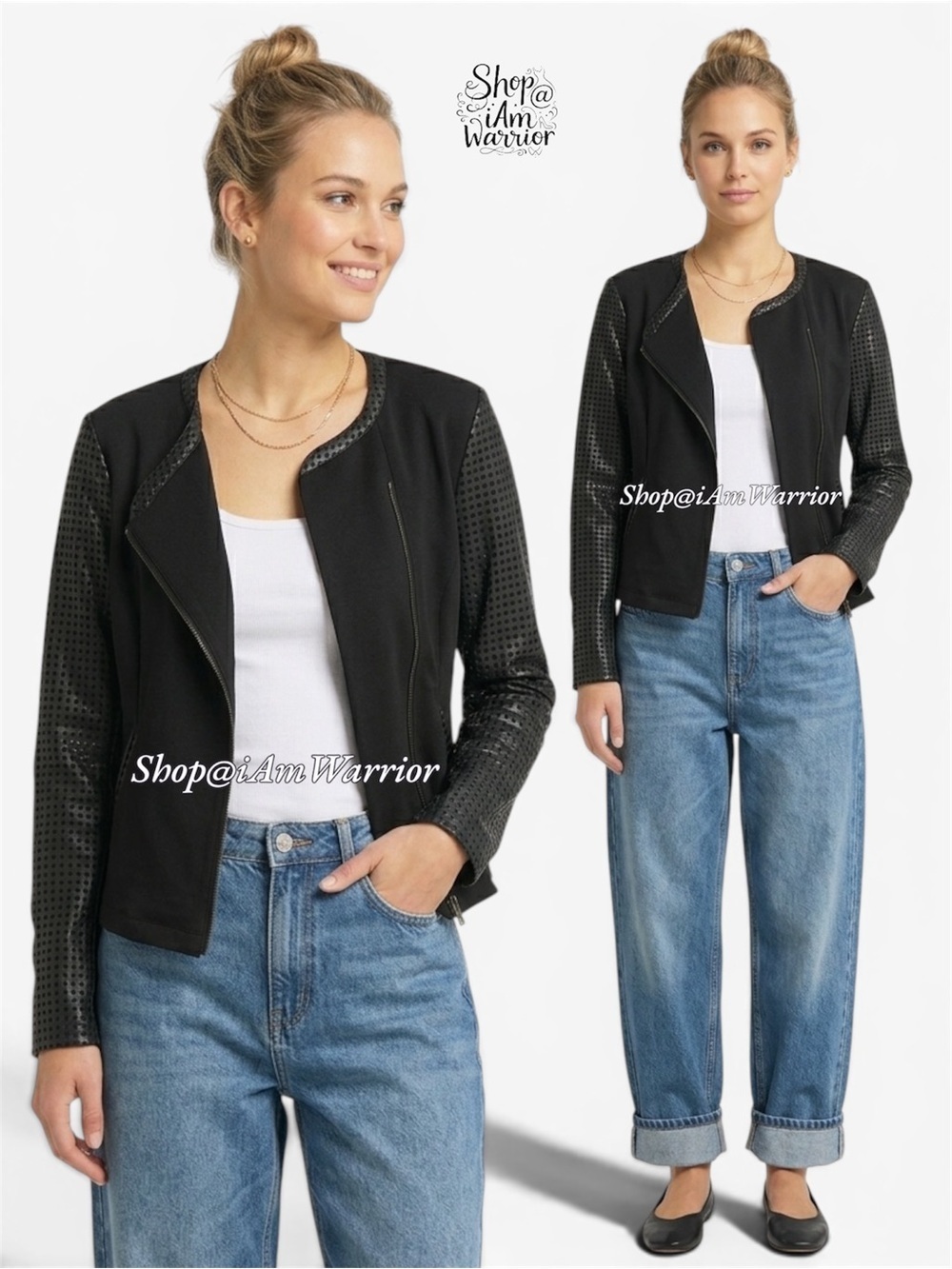 Tart Collections NWOT laser-cut vegan moto jacket *shop@iamwarrior